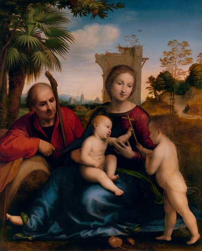 Le repos pendant la fuite en Égypte avec Saint Jean-Baptiste (vers 1509) - Fra Bartolomeo